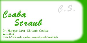 csaba straub business card